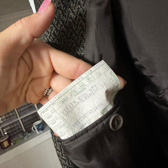 Mani By Giorgio Armani Wool Blend Blazer Suit Jacket 39 R - Picture 5 of 8